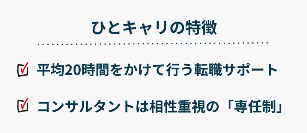 ひとキャリの特徴